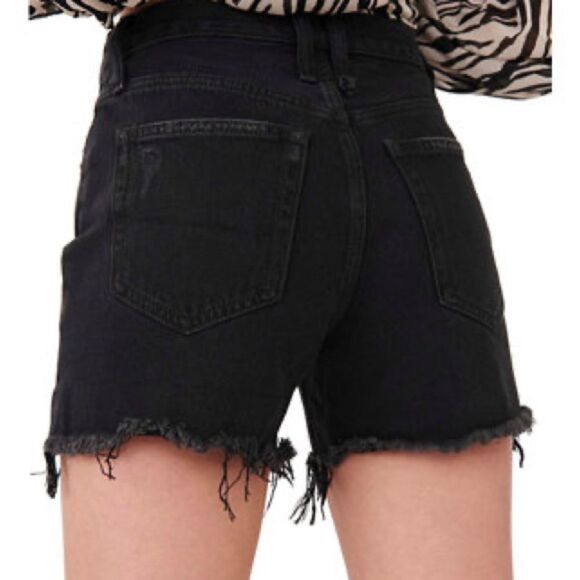 Free People Makai Cut Off Shorts In Washed Black - Picture 3 of 4